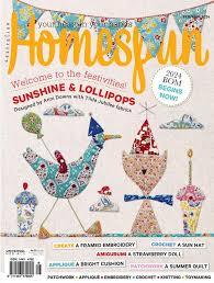 We have had some magazines, called 'Homespun', donated to the library. A great source of ideas for everyone interested in textile crafts.